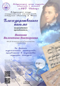 Международный конкурс инструментального исполнительства, посвящённый творчеству Ф. Шопена